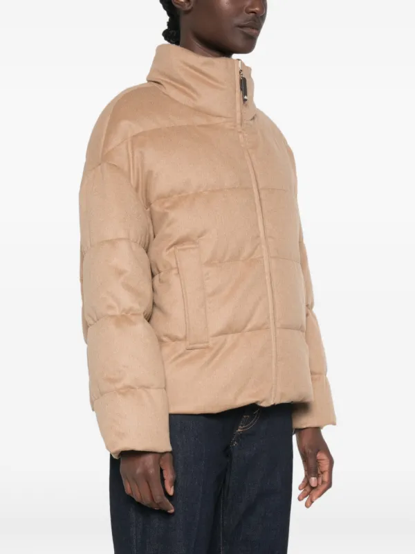 Max Mara The Cube Reversible Camel Drap Puffer Jacket | Neutrals