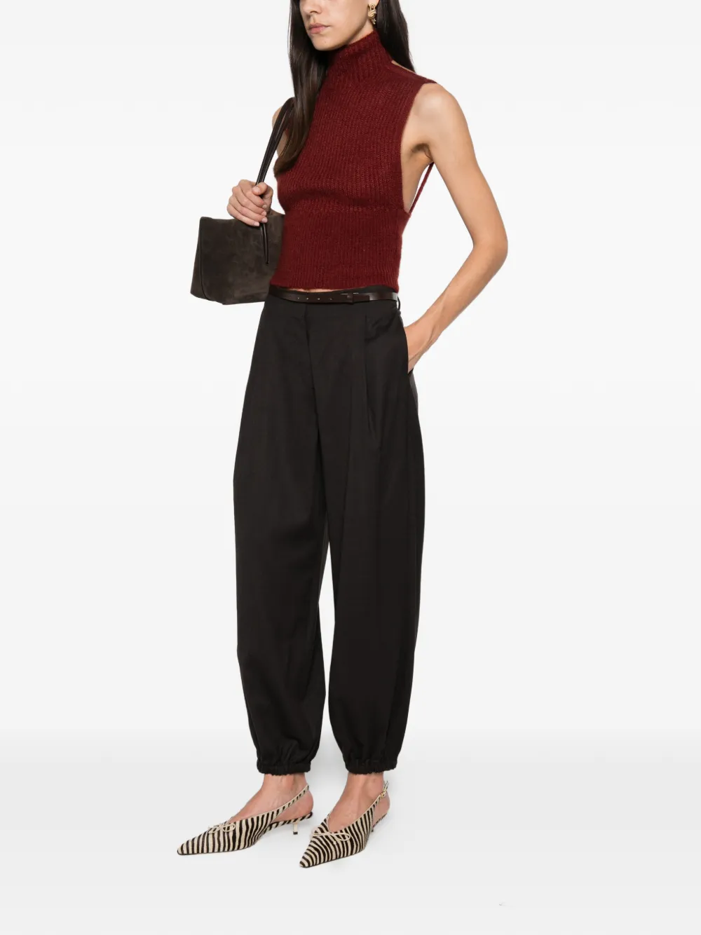 Max Mara Pergola broek met toelopende pijpen Bruin