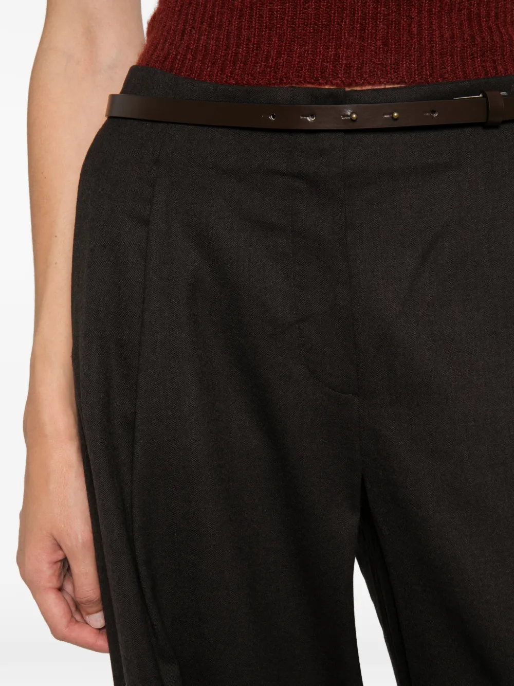 Max Mara Pergola broek met toelopende pijpen Bruin