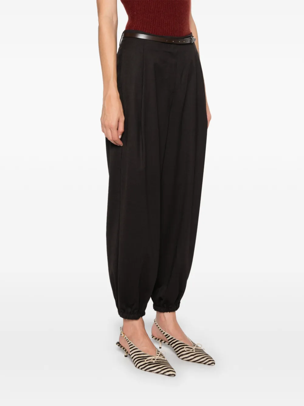 Max Mara Pergola broek met toelopende pijpen Bruin