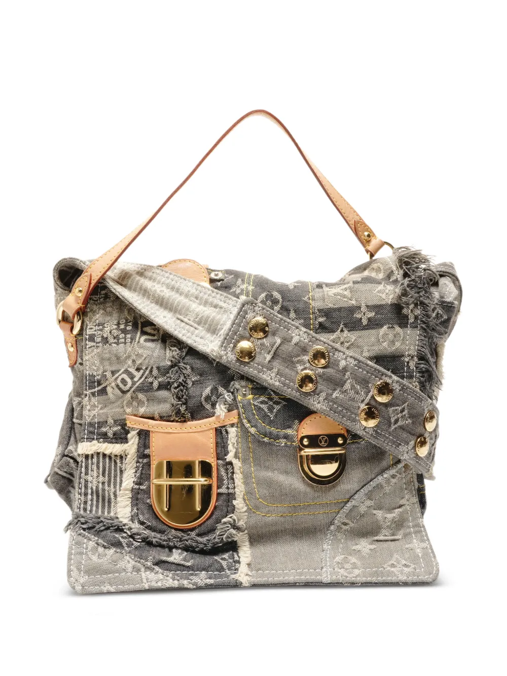 Louis Vuitton Pre-Owned 2007 Monogram-pattern patchwork tote bag - Grigio