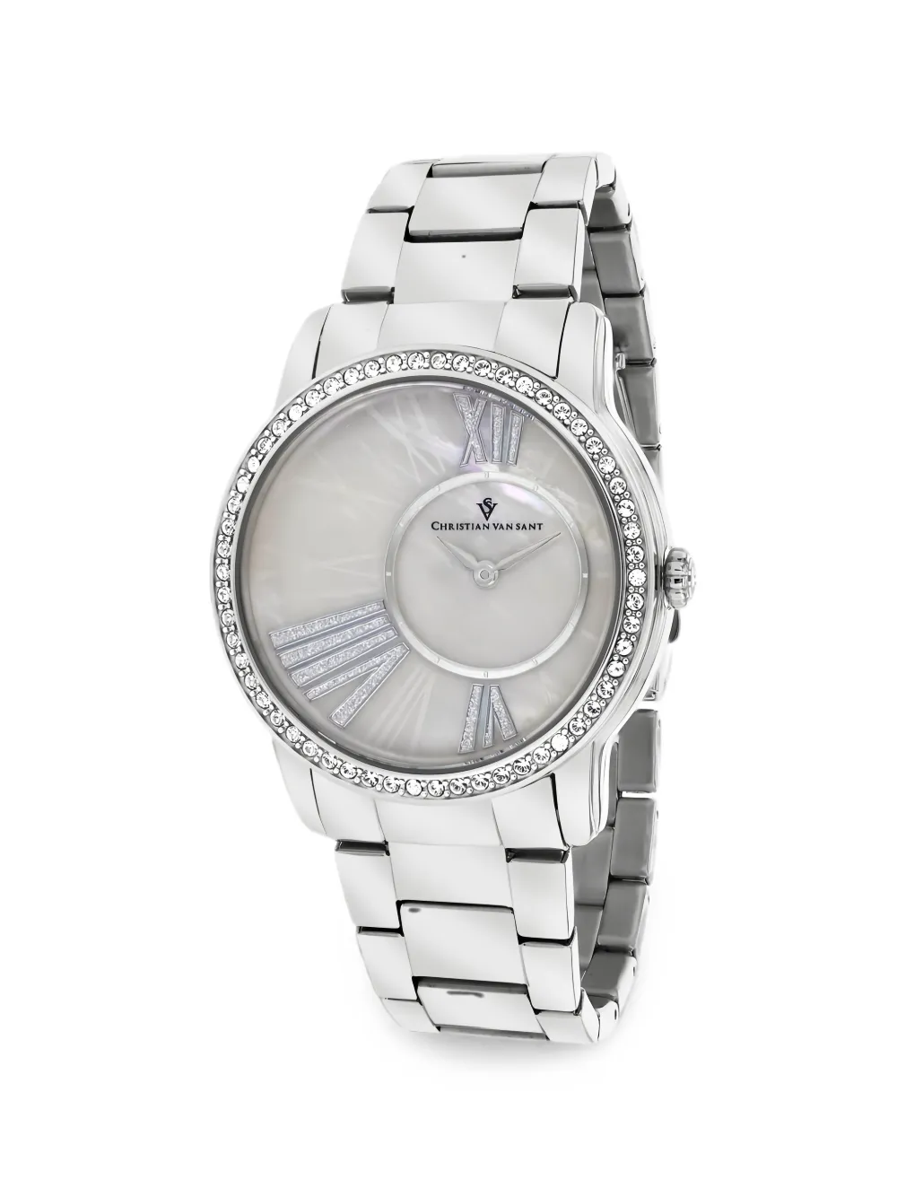 CHRISTIAN VAN SANT Exquisite crystal-embellished 38mm watch - Weiß