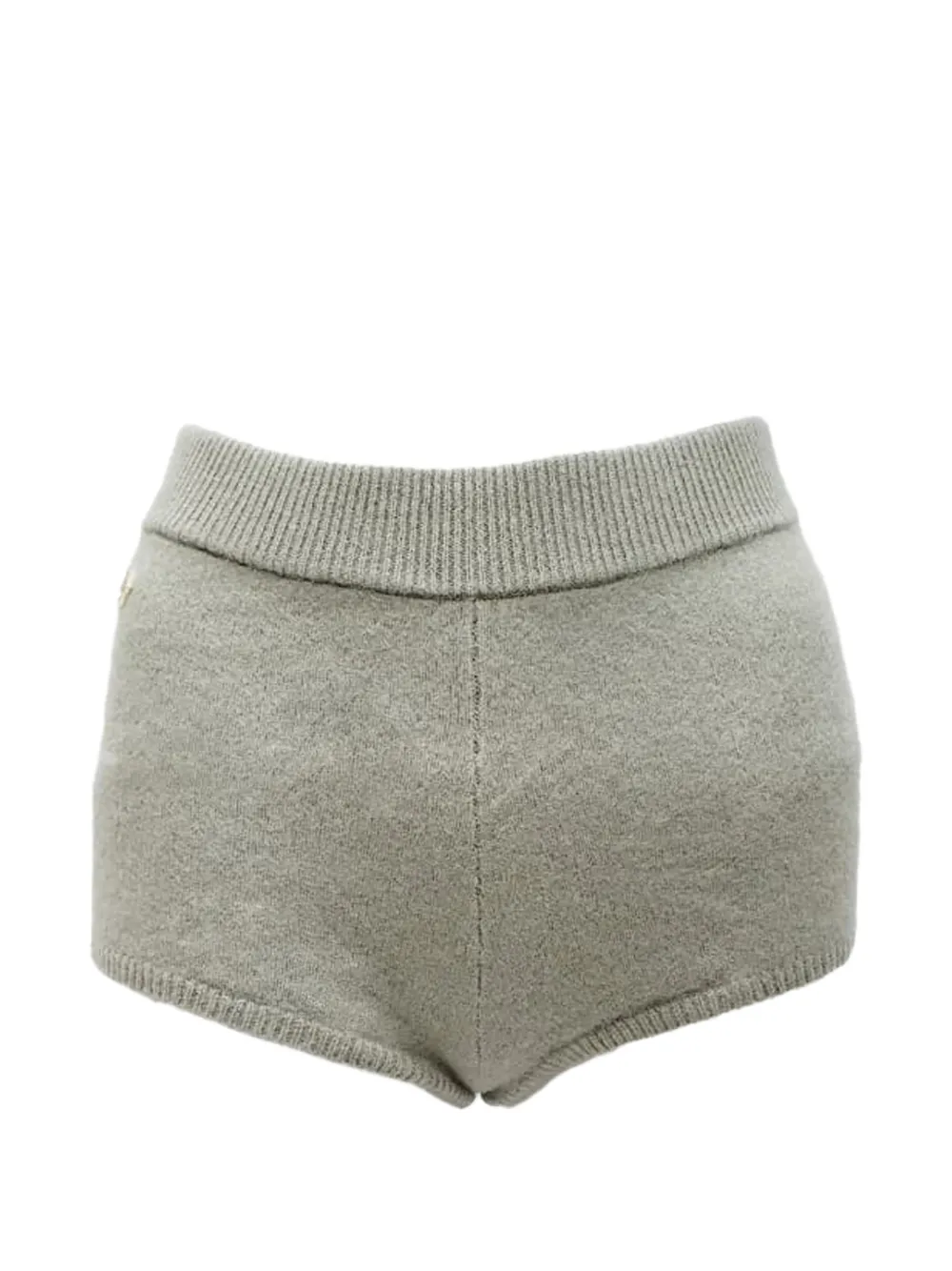 SANDRO ribbed-trim knitted mini shorts - Grigio