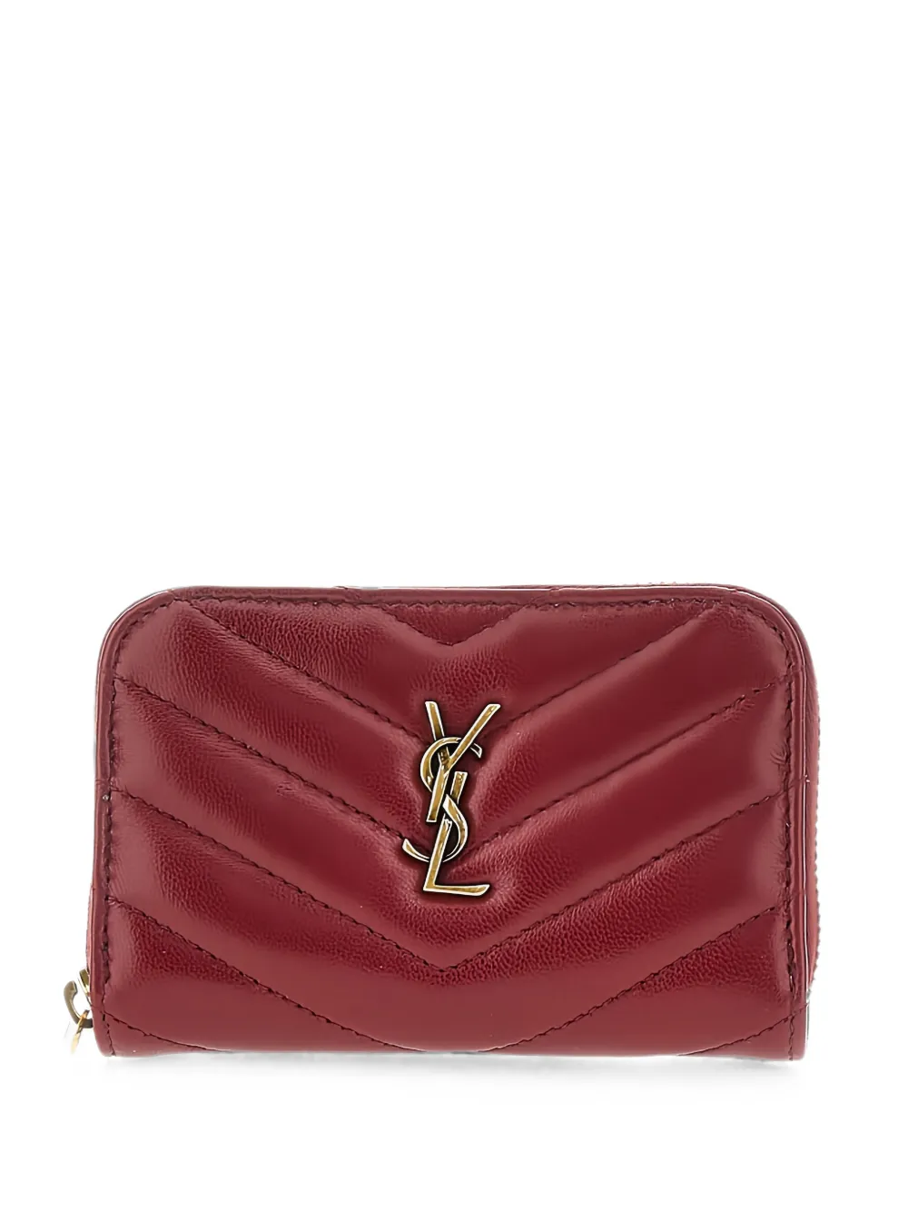 Saint Laurent Cassandre quilted wallet - Rot