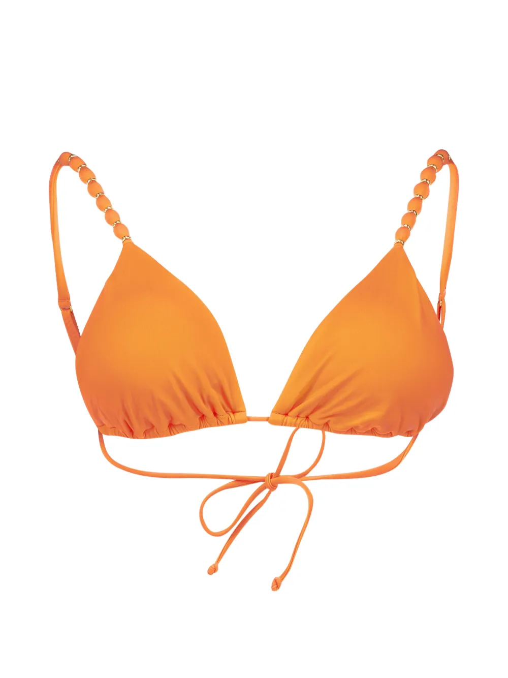 ViX bead-embellished triangle bikini top - Arancione