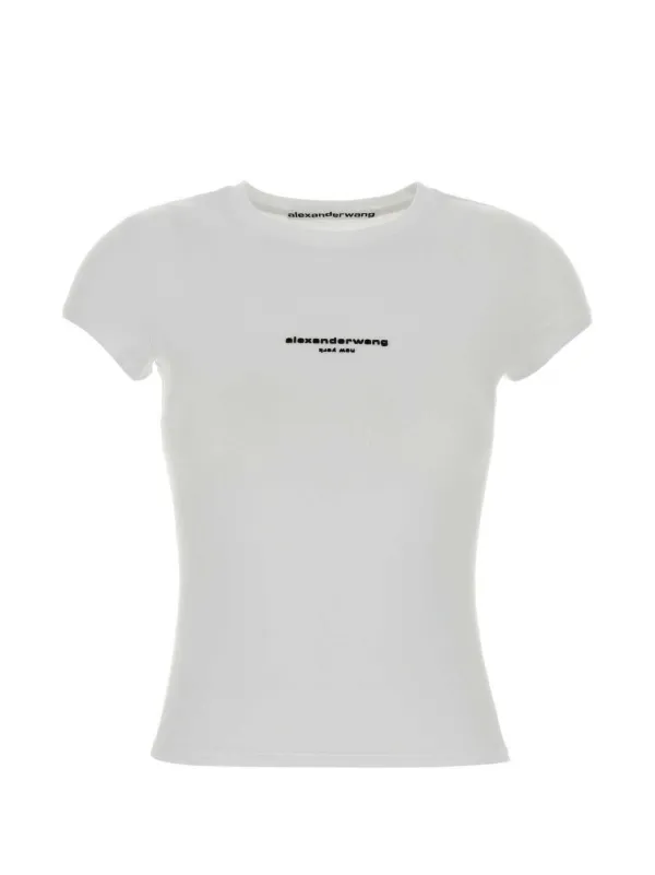 【Alexander Wang】Alexander Wang T-Shirts Alexander Wang logo-print short-sleeve T-shirt | Branco | FARFETCH BR
