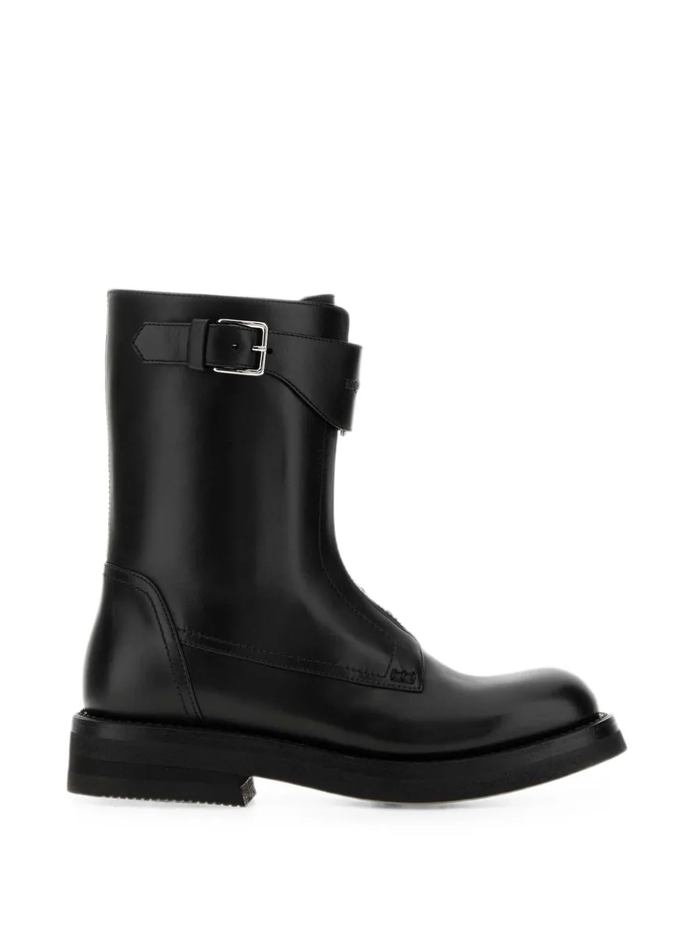 Alexander McQueen zip-front buckled ankle boots - Black