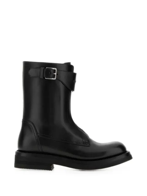 Alexander McQueen zip-front buckled ankle boots