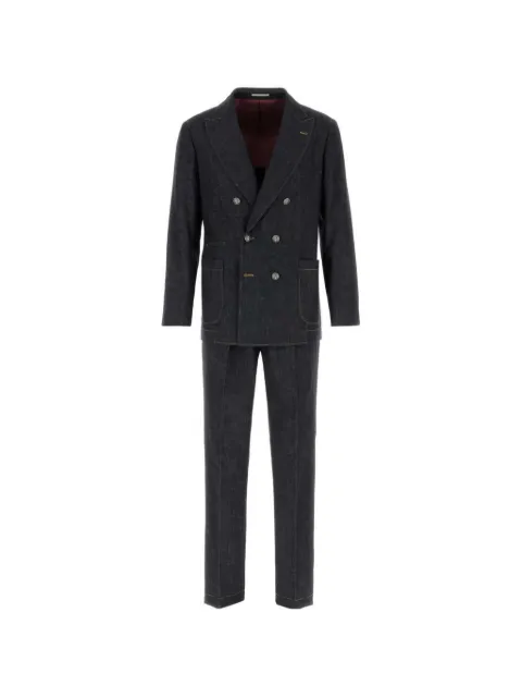 Brunello Cucinelli double-breasted denim suit