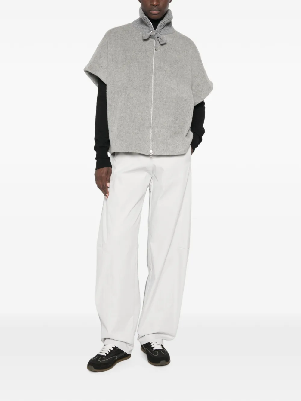 Herno Broek met diagonale zak Grijs