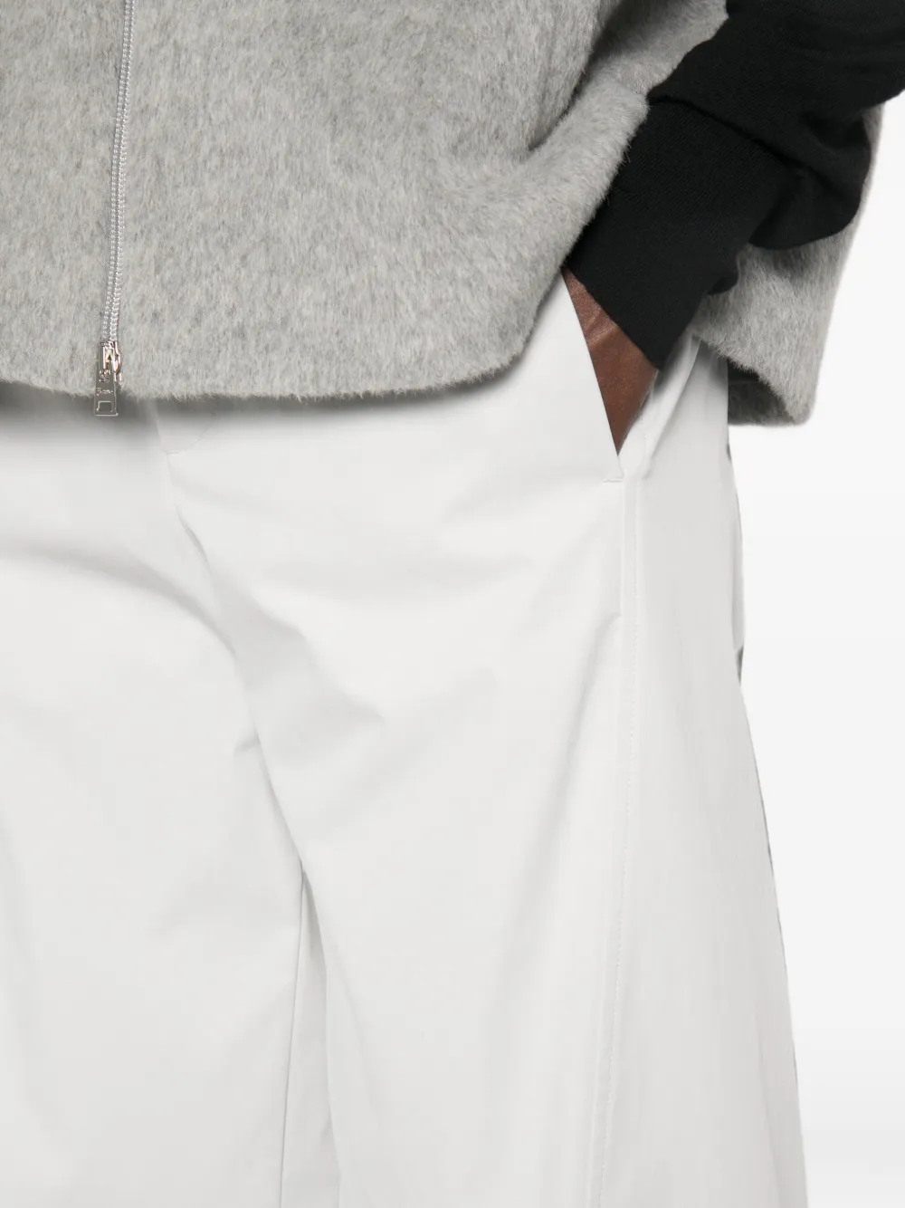 Herno Broek met diagonale zak Grijs