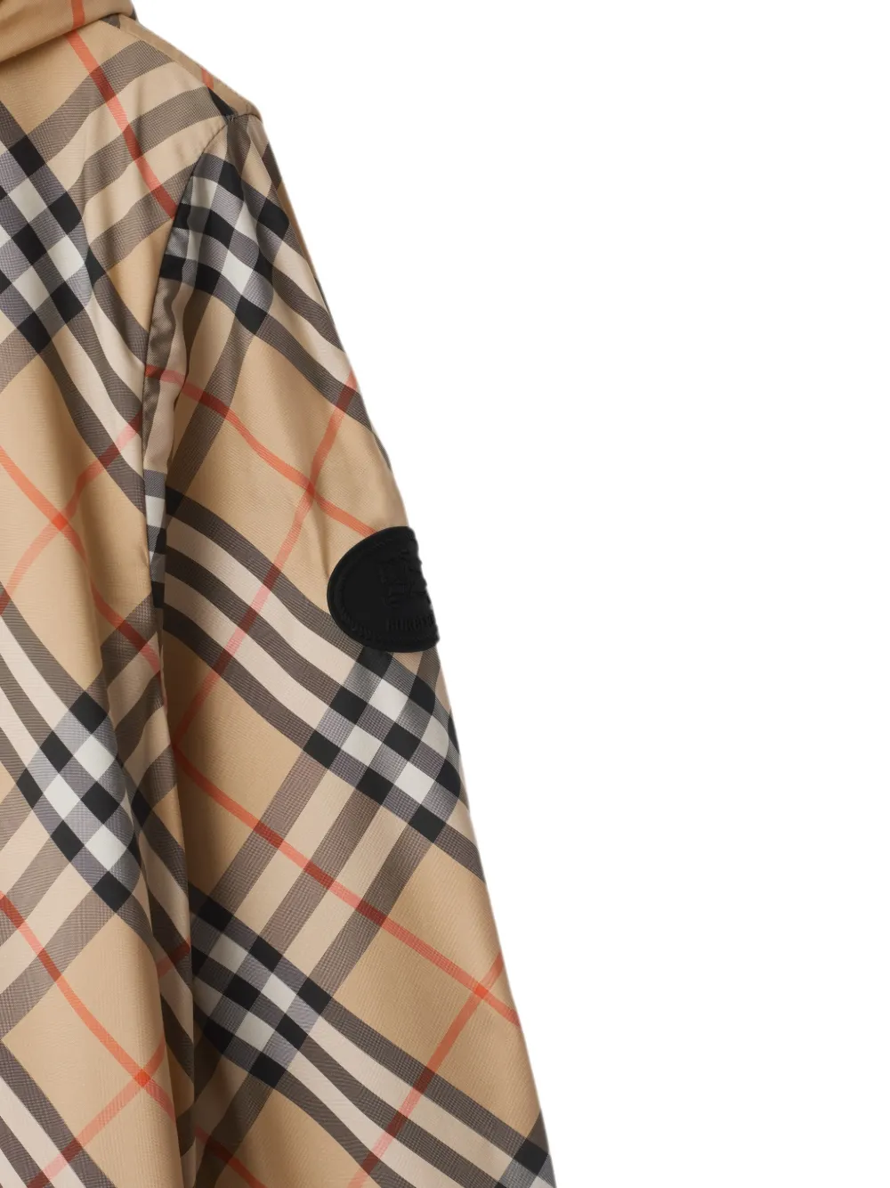 Burberry Salcombe geruite jas met capuchon Beige