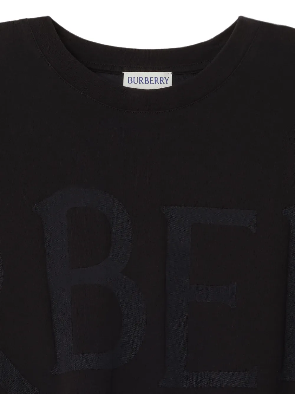 Burberry T-shirt met logo van katoenblend Zwart