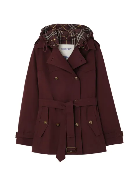 Burberry short tropical gabardine Foxfield trench coat