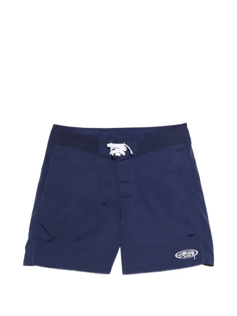 Stüssy logo-embroidered swim shorts