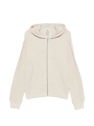Stüssy waffle-knit zip-up Hoodie | Neutrals | FARFETCH