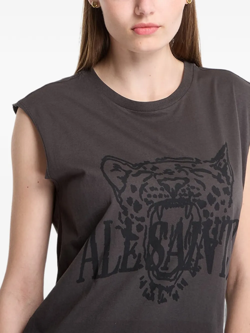 AllSaints Mini-jurk met print Grijs