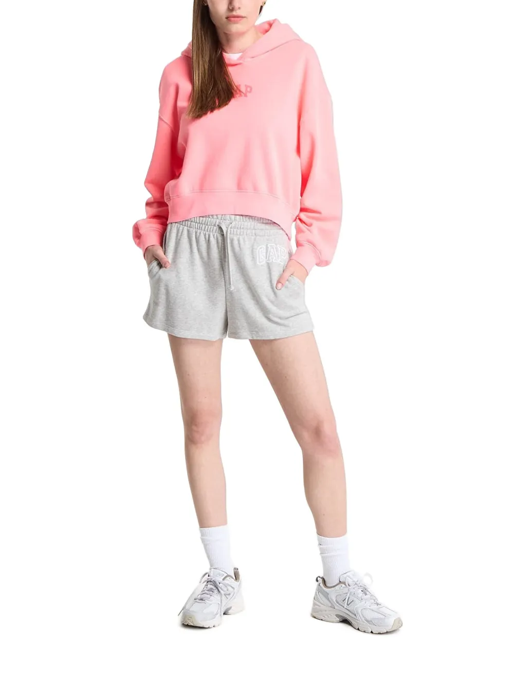 GAP Hoodie met logoprint Roze