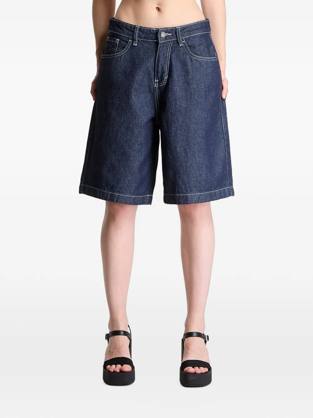 Karl Kani Contrast-stitch Knee-length Shorts In Multi