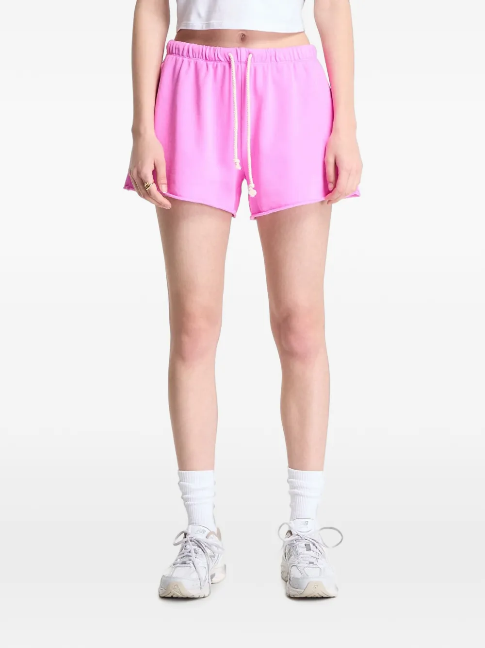 GAP drawstring raw-edge mini shorts - Pink