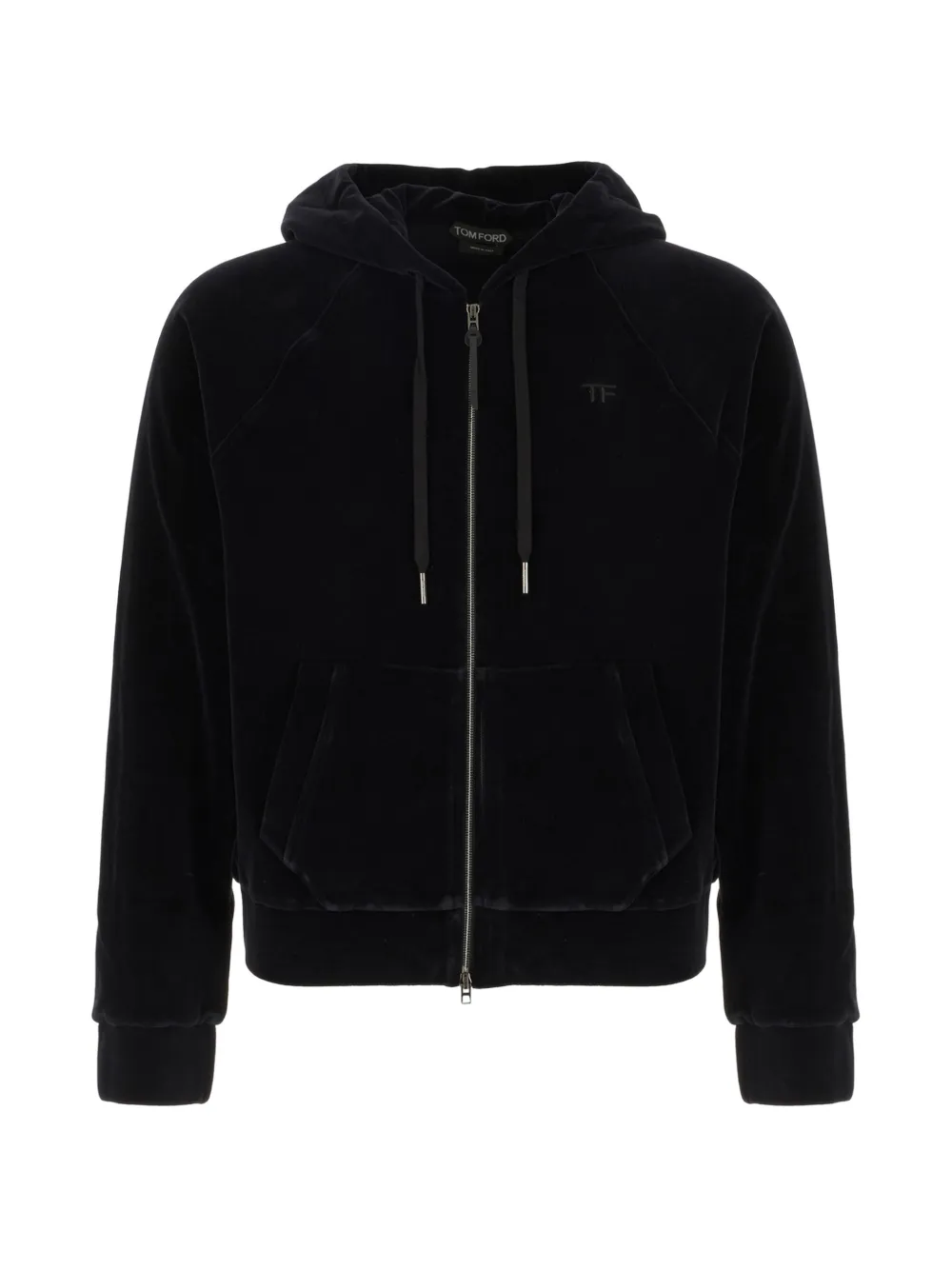 TOM FORD zip-up long-sleeve hoodie - Black