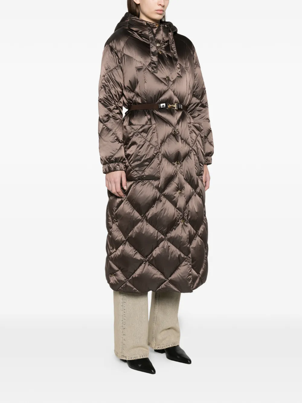 Max Mara The Cube Abete quilted coat Bruin