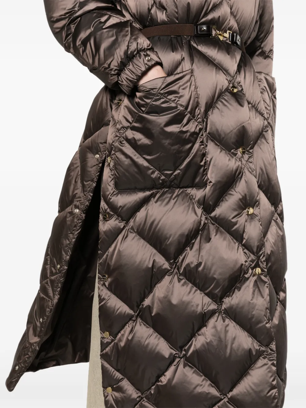 Max Mara The Cube Abete quilted coat Bruin