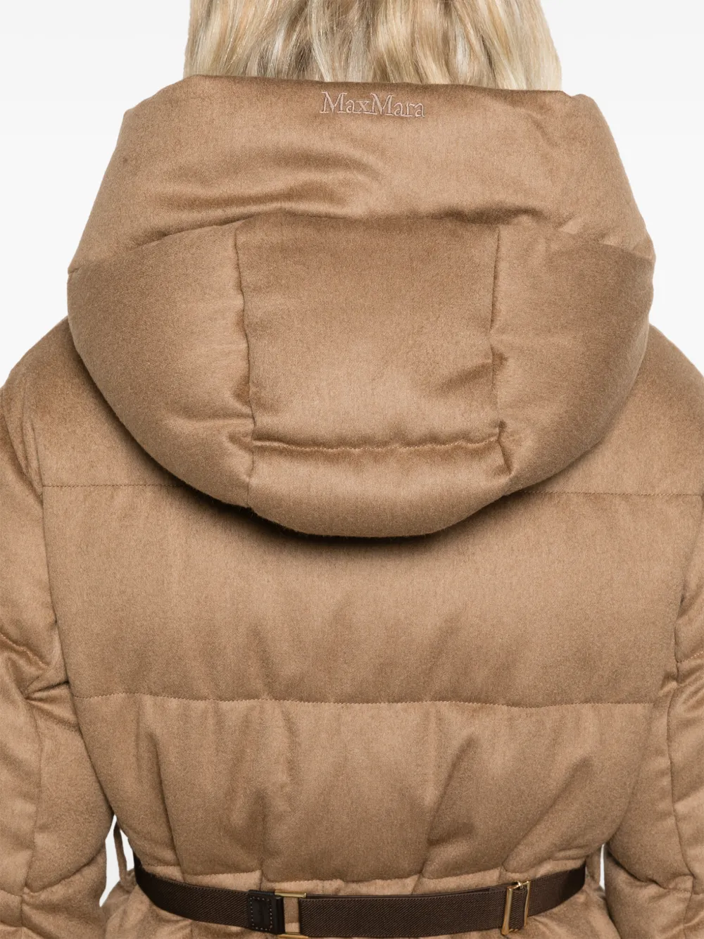 Max Mara Lange omkeerbare donsjas van kameelhaar Bruin