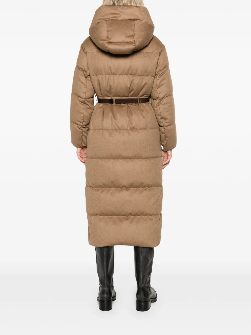 Max Mara Lange omkeerbare donsjas van kameelhaar Bruin