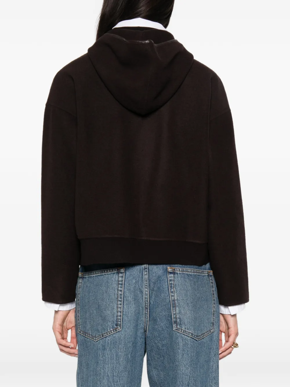 Max Mara Hoodie met rits Bruin