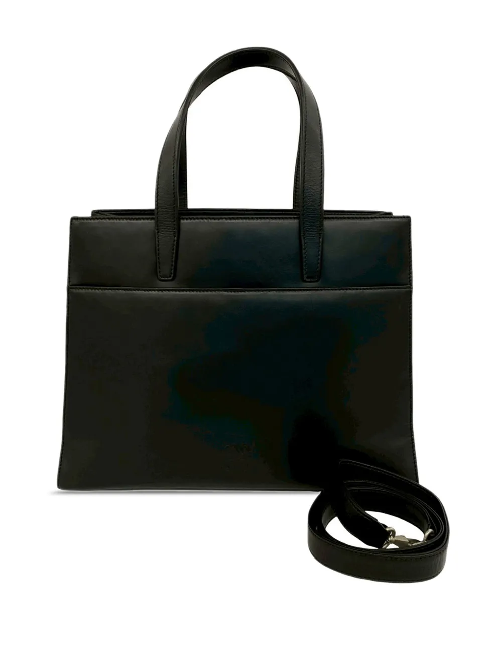 Loewe Pre-Owned 2010-2026 Leather Anagram satchel - Black