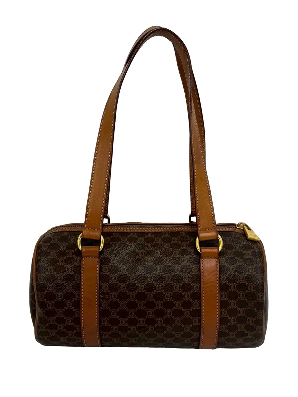 Celine Pre-Owned 1995 Macadam Coated Canvas Shoulder Bag | Brown