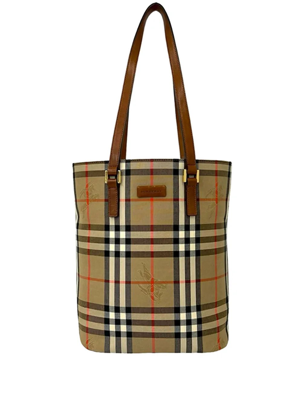 Burberry Pre-Owned 2000-2017 Haymarket Check Canvas tote bag - Neutrals