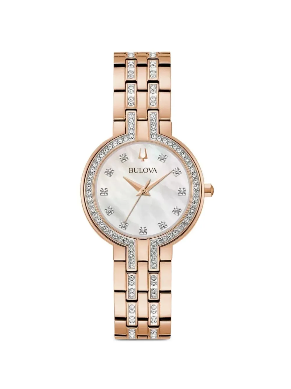 Bulova crystal-embellished 30mm watch - Bianco