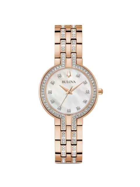 Bulova crystal-embellished 30mm watch