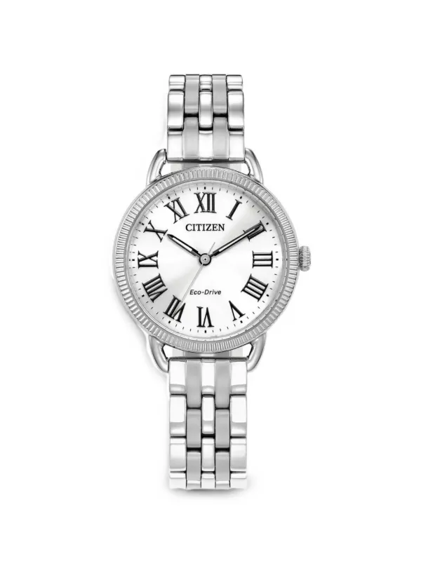 Citizens of Humanity Classic Roman Numeral 29mm Watch in White