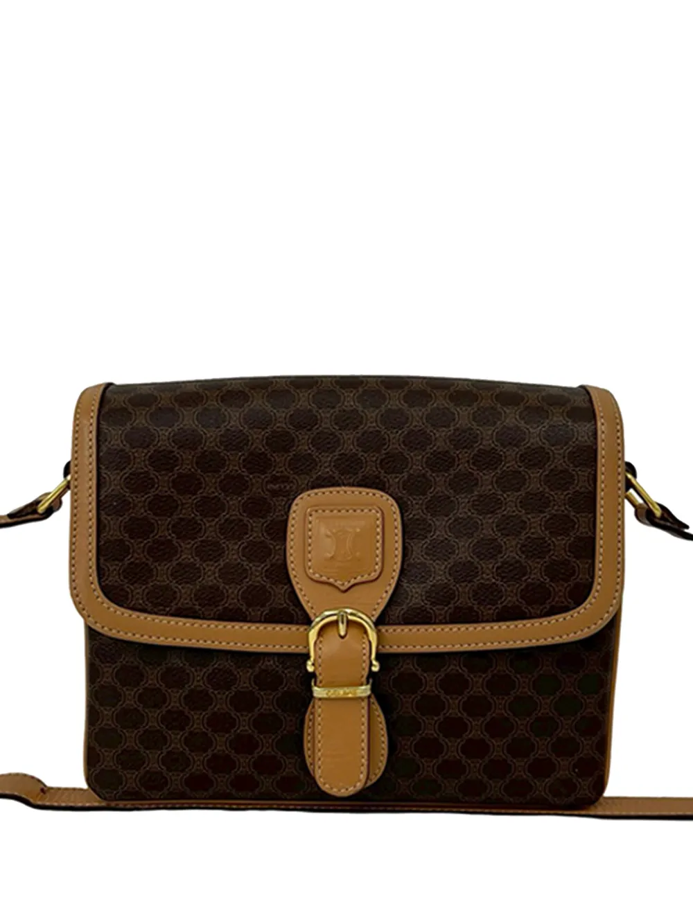 Celine Pre-Owned 20th Century Macadam Coated Canvas crossbody bag - Brown