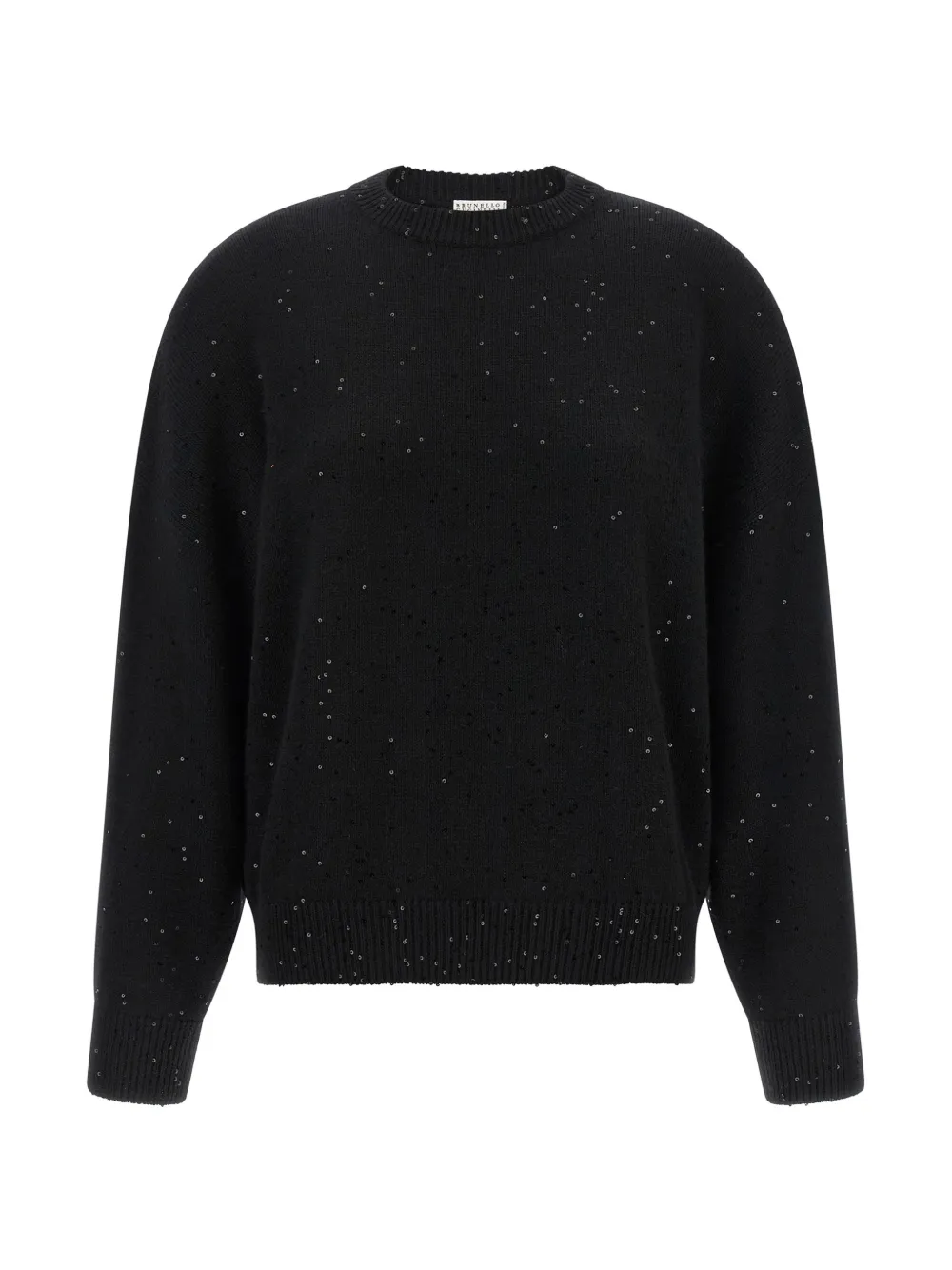 Brunello Cucinelli sequin-appliqué sweater - Schwarz