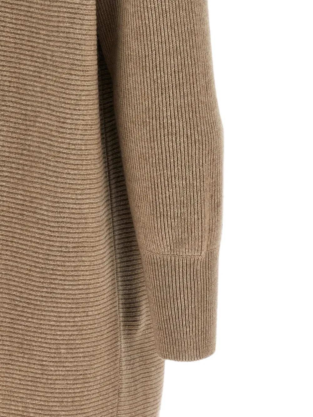 Brunello Cucinelli Ribgebreide maxi-jurk Beige