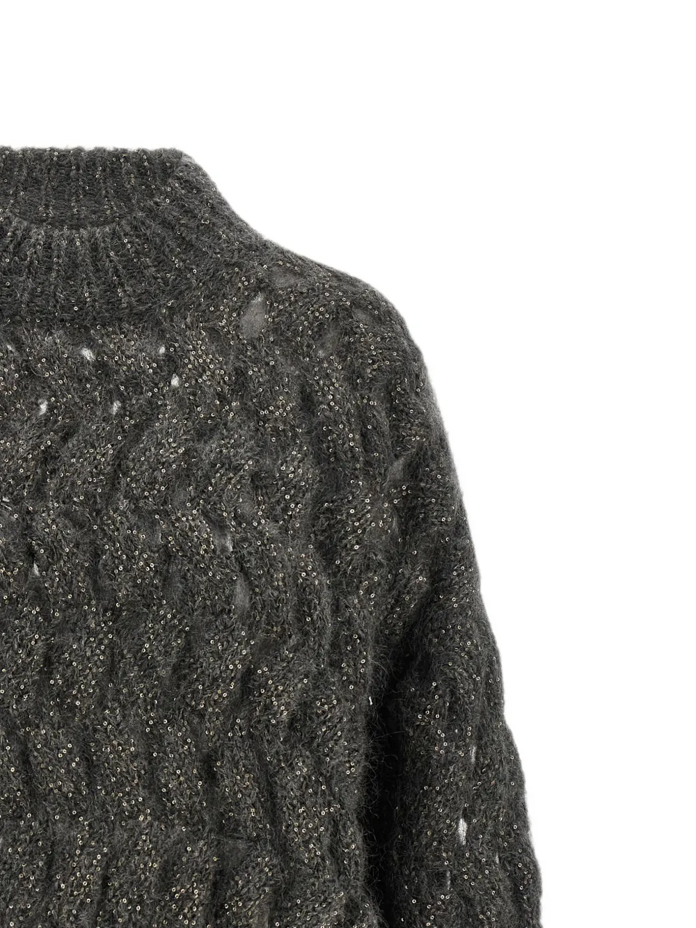 Brunello Cucinelli Dazzling Waves trui Grijs
