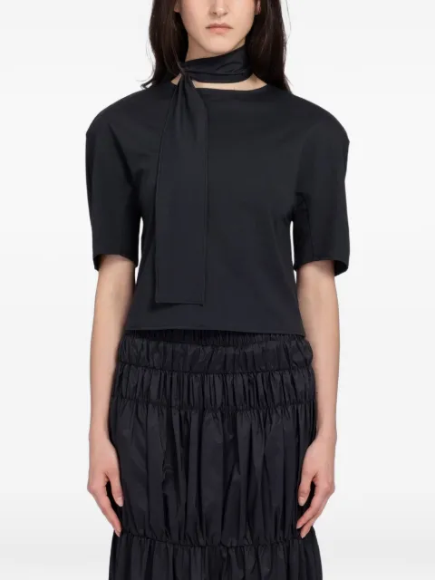 Amomento padded tie-neck T-shirt