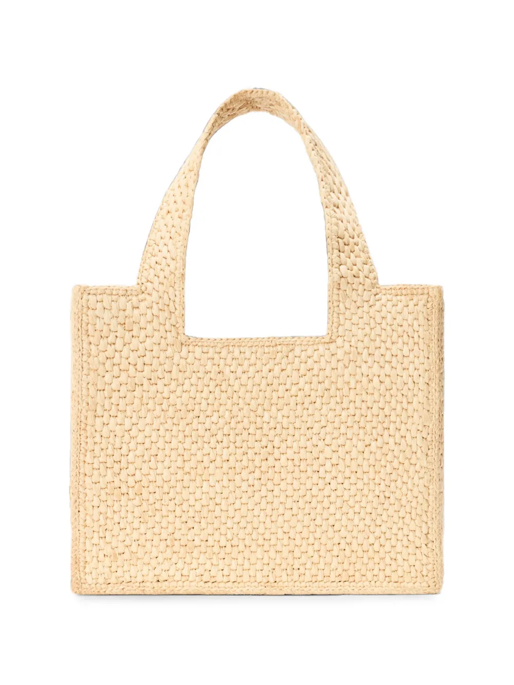 LOEWE Kleine Font geweven shopper met geborduurd logo Beige