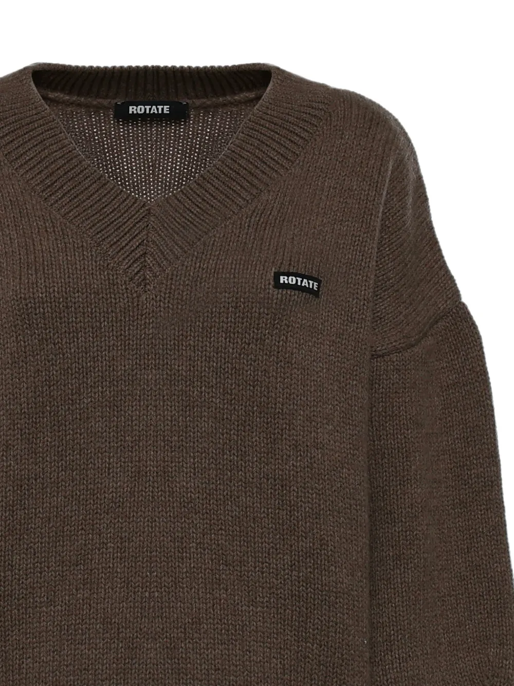 ROTATE BIRGER CHRISTENSEN Trui met logopatch Bruin