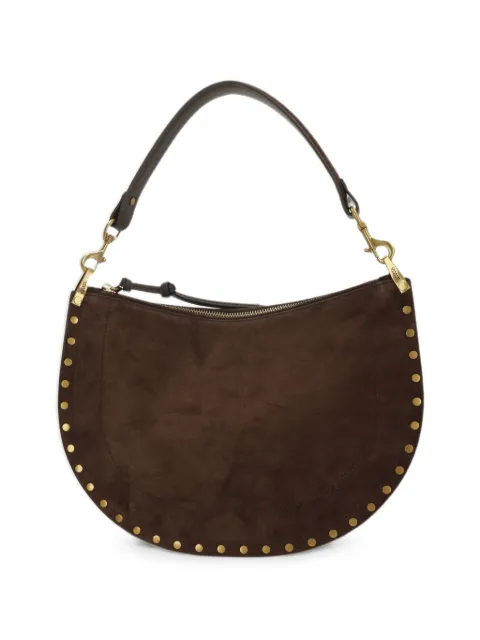 ISABEL MARANT Oskan stud-embellished suede shoulder bag