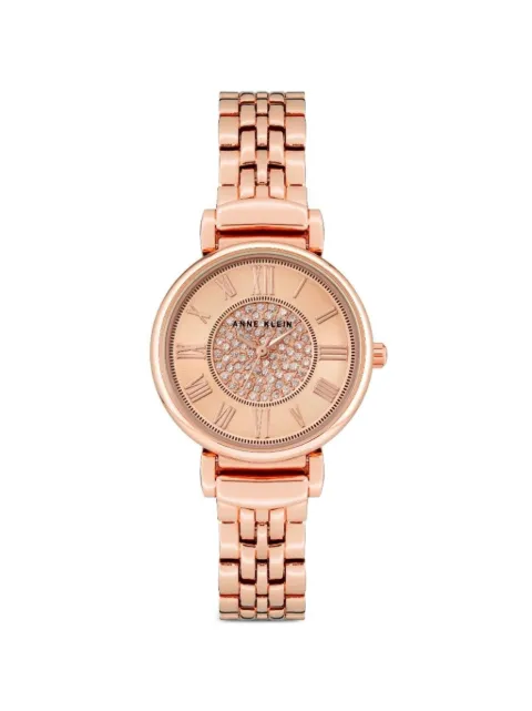 ANNE KLEIN classic crystal-embellished 30mm watch