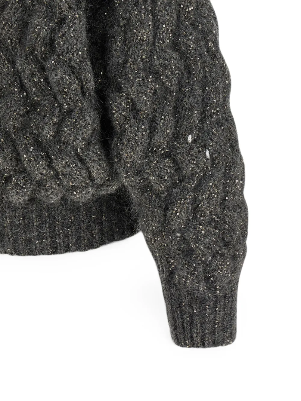 Brunello Cucinelli Dazzling Waves vest met pailletten Grijs