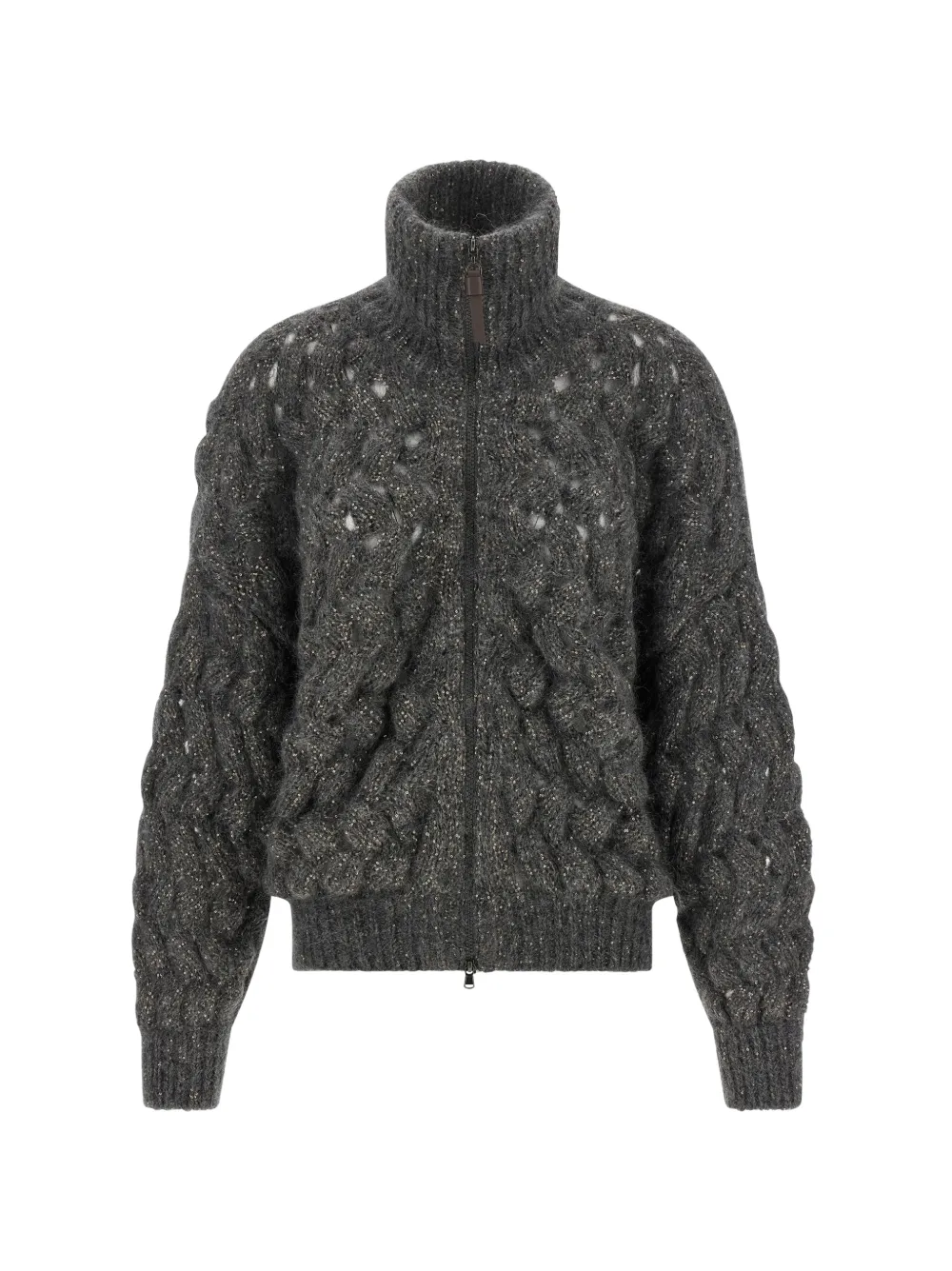 Brunello Cucinelli Dazzling Waves sequin-embellished cardigan - Grigio