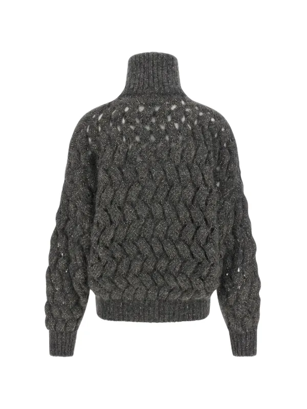 Brunello Cucinelli Dazzling Waves スパンコール カーディガン