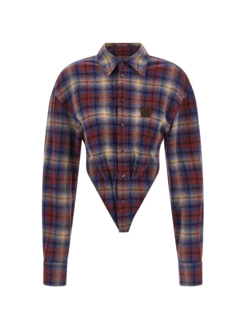 DSQUARED2 check-pattern asymmetrical shirt