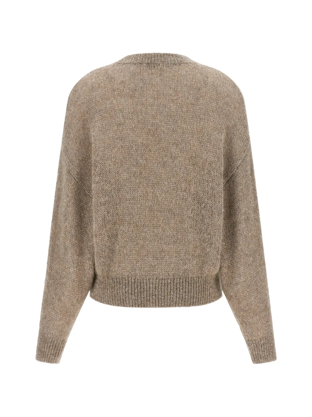Brunello Cucinelli Diamante trui verfraaid met pailletten Beige